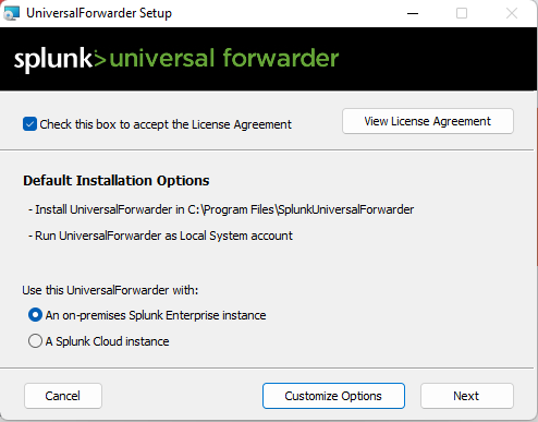 Make sure you select “on-premise” unless you really are using their Cloud Instance