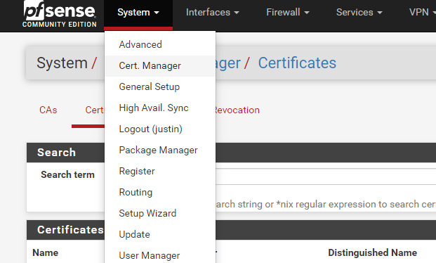 System -. Cert Manager