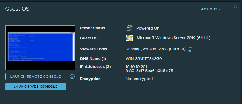 VMware Tools Installed