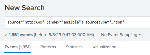 Splunk - Searching for Ansible App